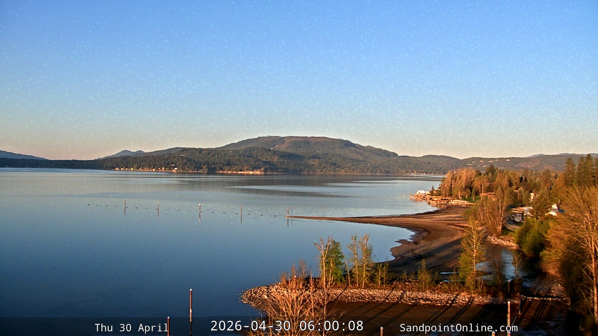 time-lapse frame, Sandpoint Online - Lake Pend Oreille webcam