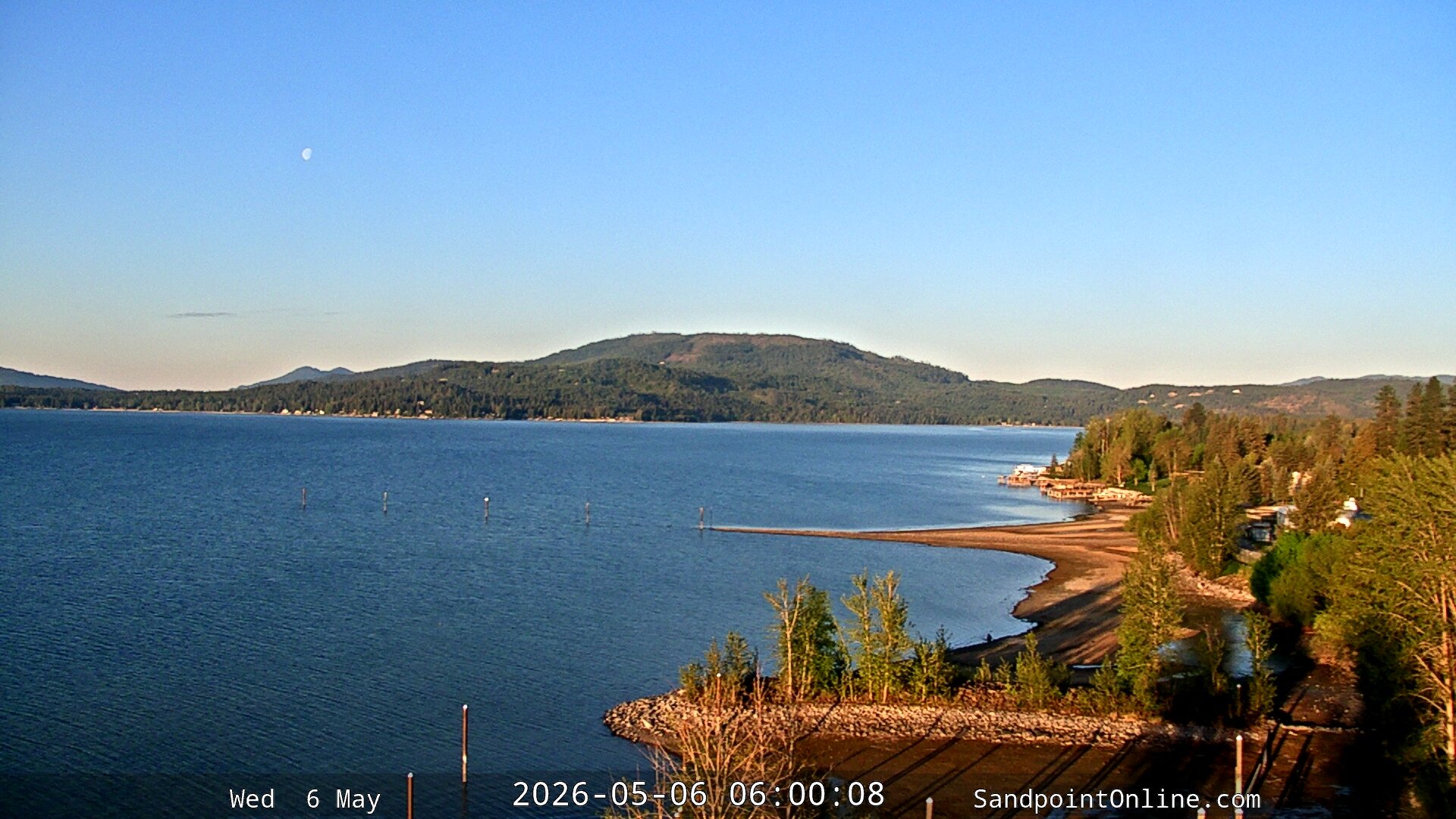 time-lapse frame, Sandpoint Online - Lake Pend Oreille webcam