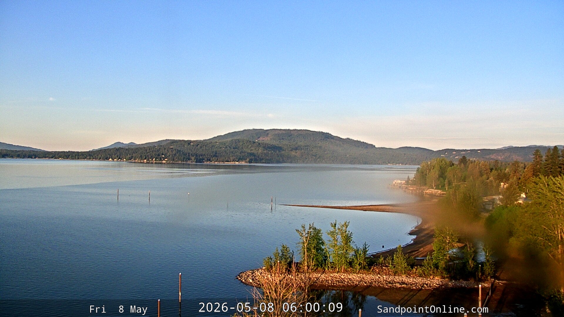 time-lapse frame, Sandpoint Online - Lake Pend Oreille webcam