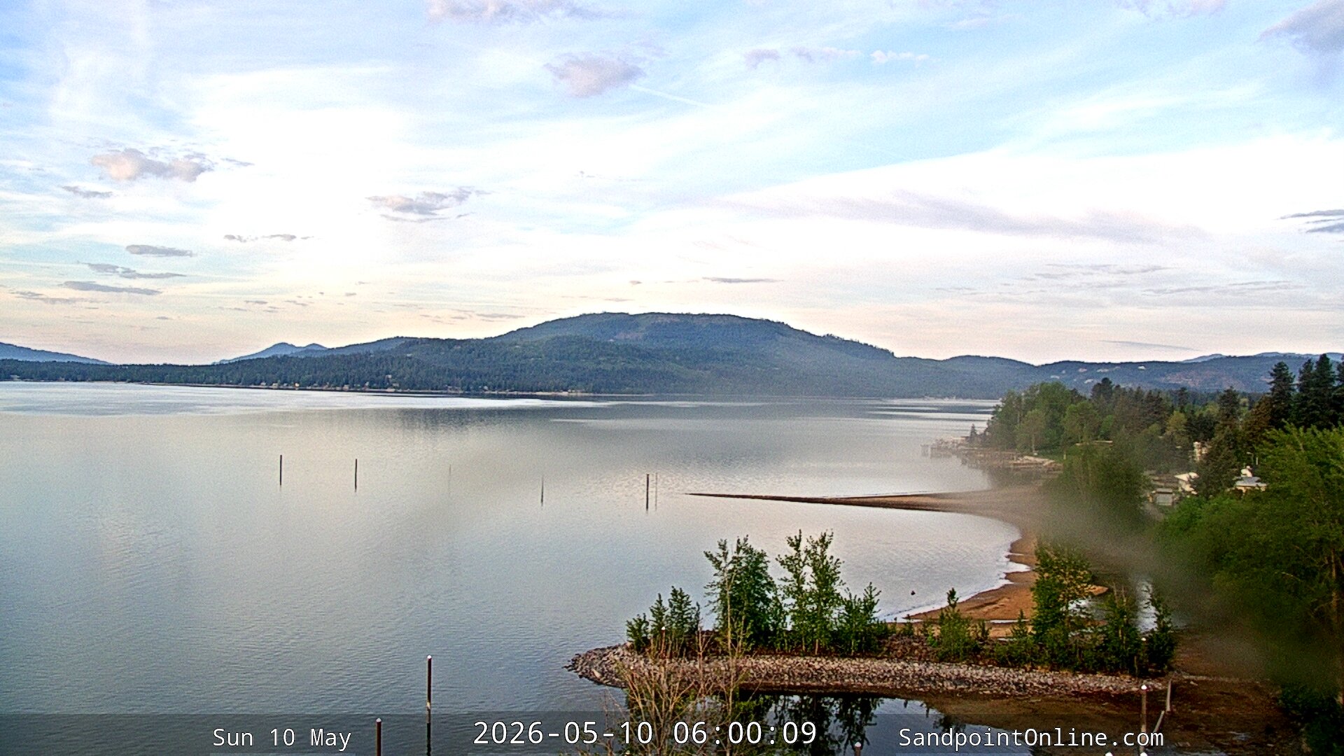 time-lapse frame, Sandpoint Online - Lake Pend Oreille webcam