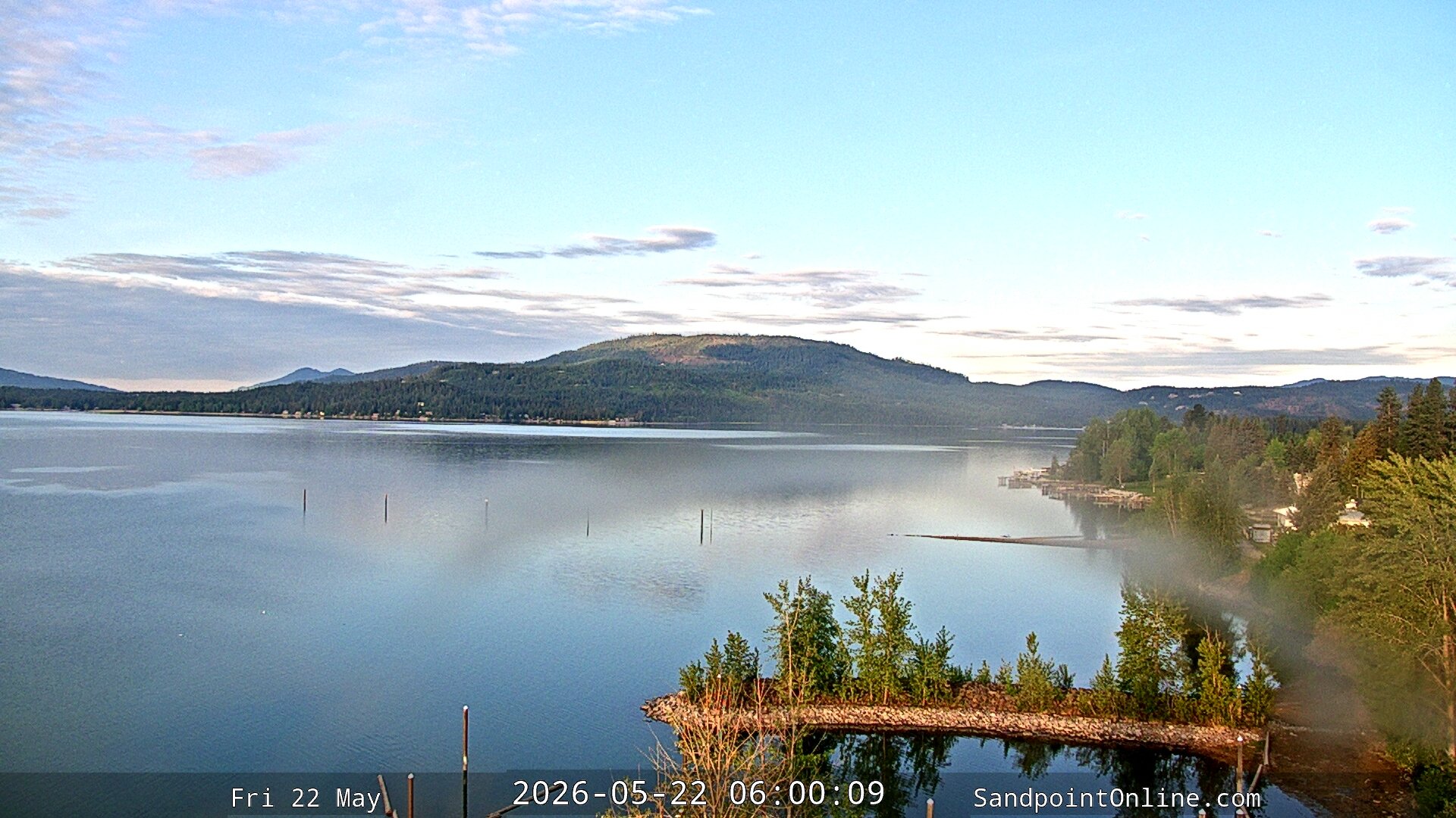 time-lapse frame, Sandpoint Online - Lake Pend Oreille webcam