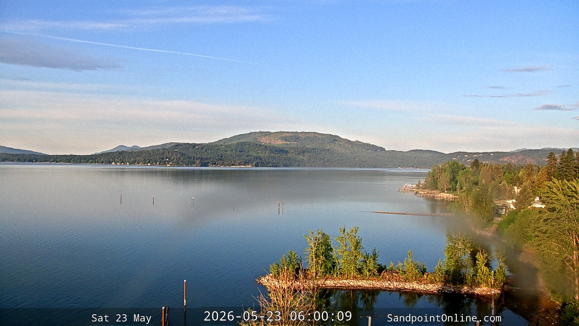 time-lapse frame, Sandpoint Online - Lake Pend Oreille webcam