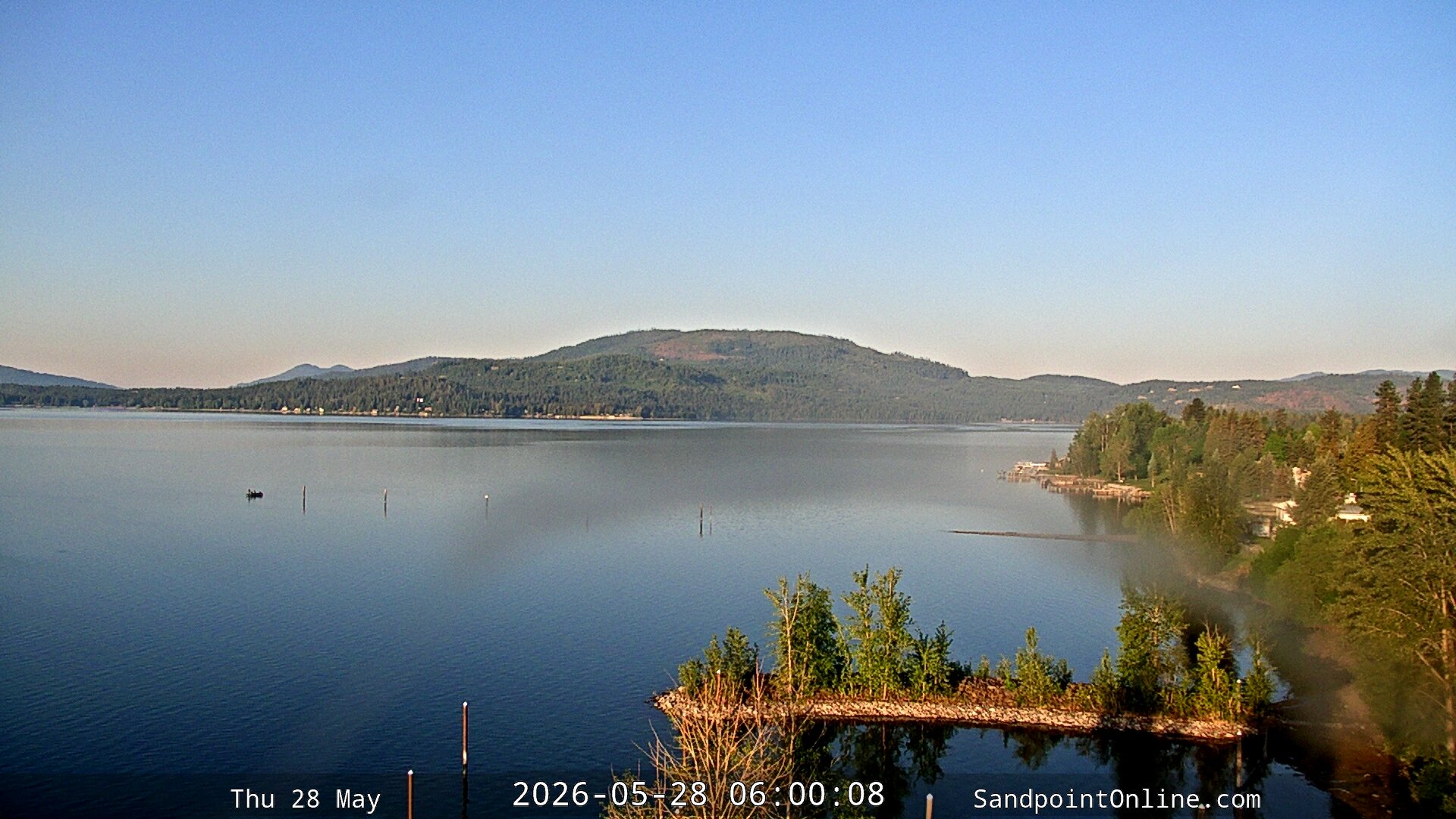 time-lapse frame, Sandpoint Online - Lake Pend Oreille webcam