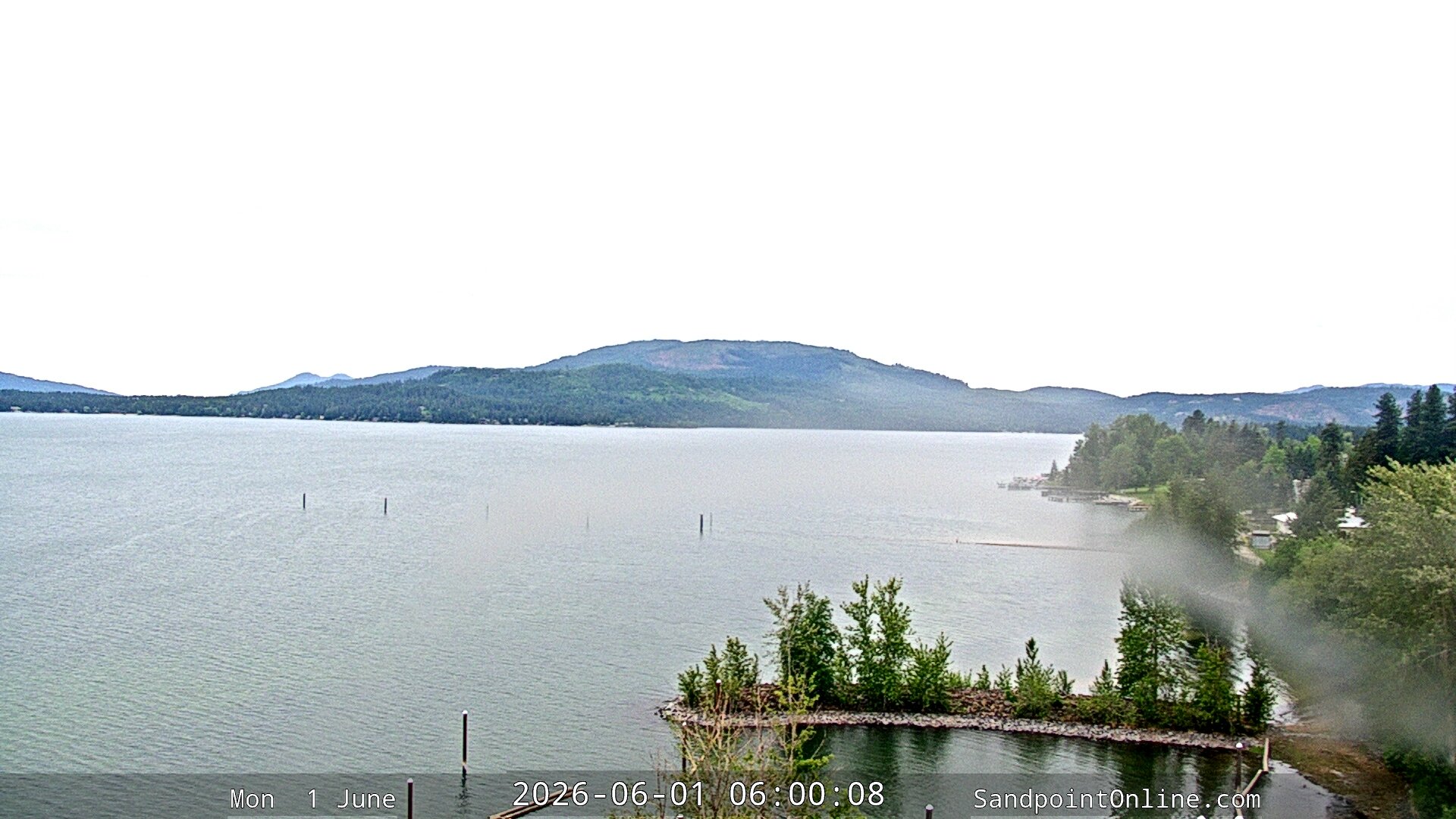 time-lapse frame, Sandpoint Online - Lake Pend Oreille webcam