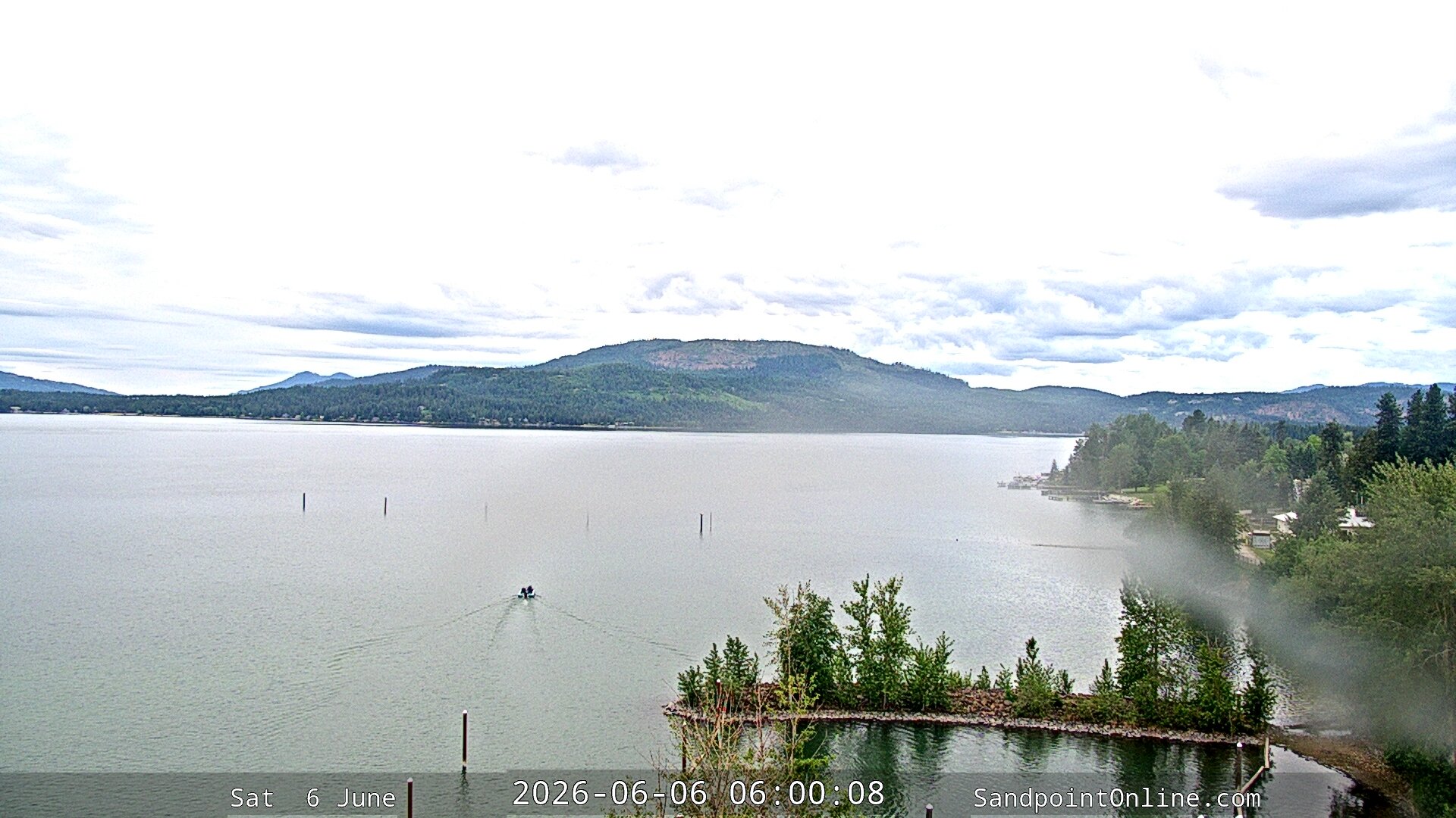 time-lapse frame, Sandpoint Online - Lake Pend Oreille webcam