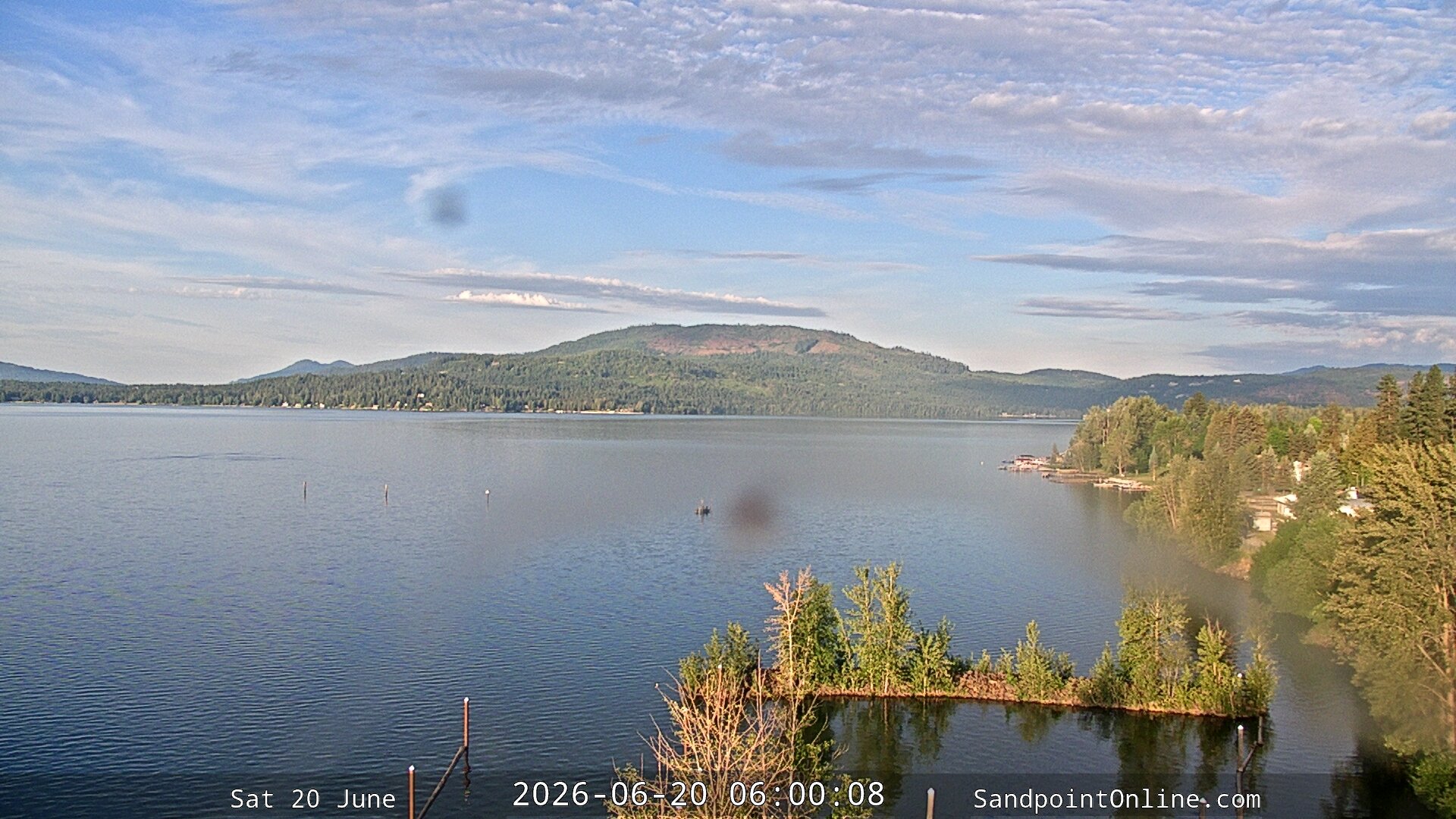 time-lapse frame, Sandpoint Online - Lake Pend Oreille webcam