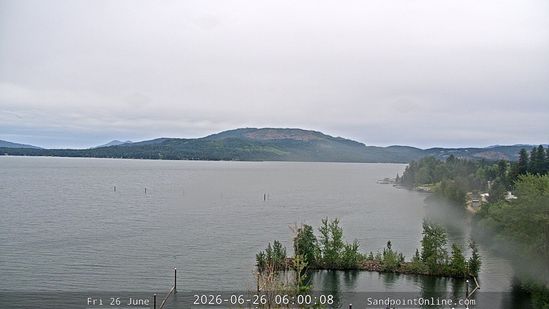 time-lapse frame, Sandpoint Online - Lake Pend Oreille webcam