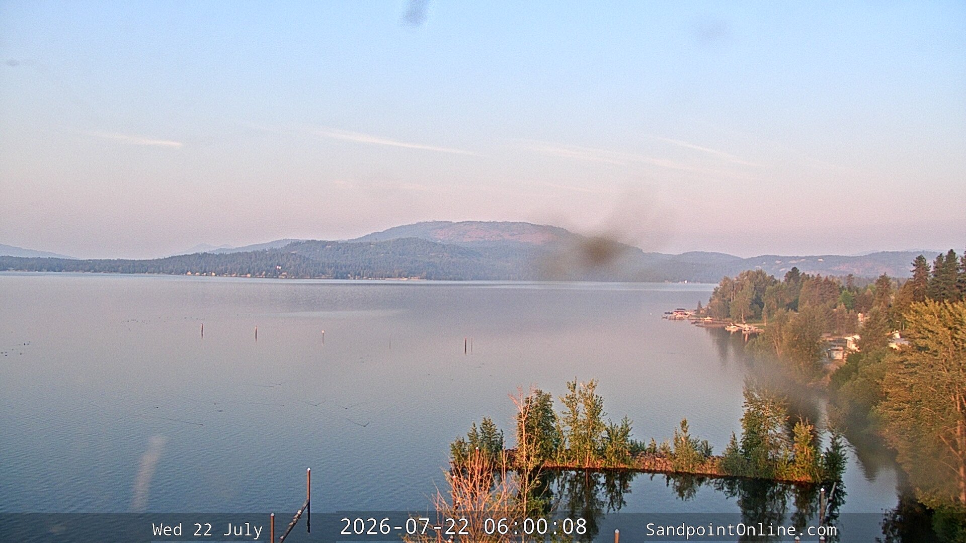 time-lapse frame, Sandpoint Online - Lake Pend Oreille webcam