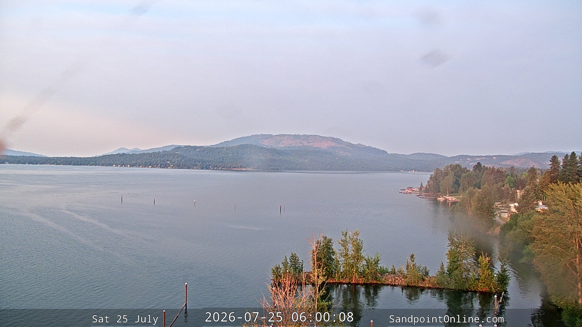 time-lapse frame, Sandpoint Online - Lake Pend Oreille webcam