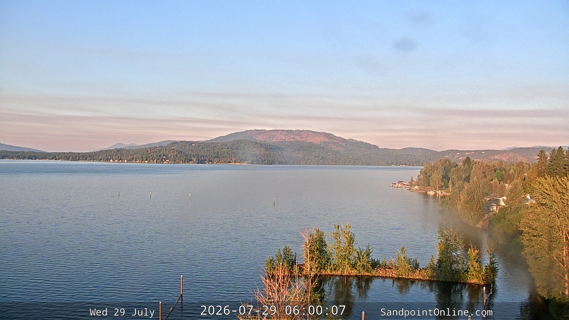time-lapse frame, Sandpoint Online - Lake Pend Oreille webcam