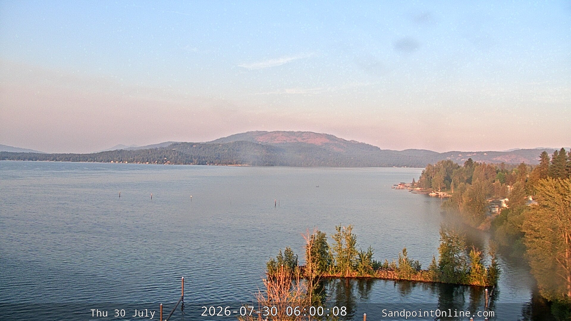 time-lapse frame, Sandpoint Online - Lake Pend Oreille webcam