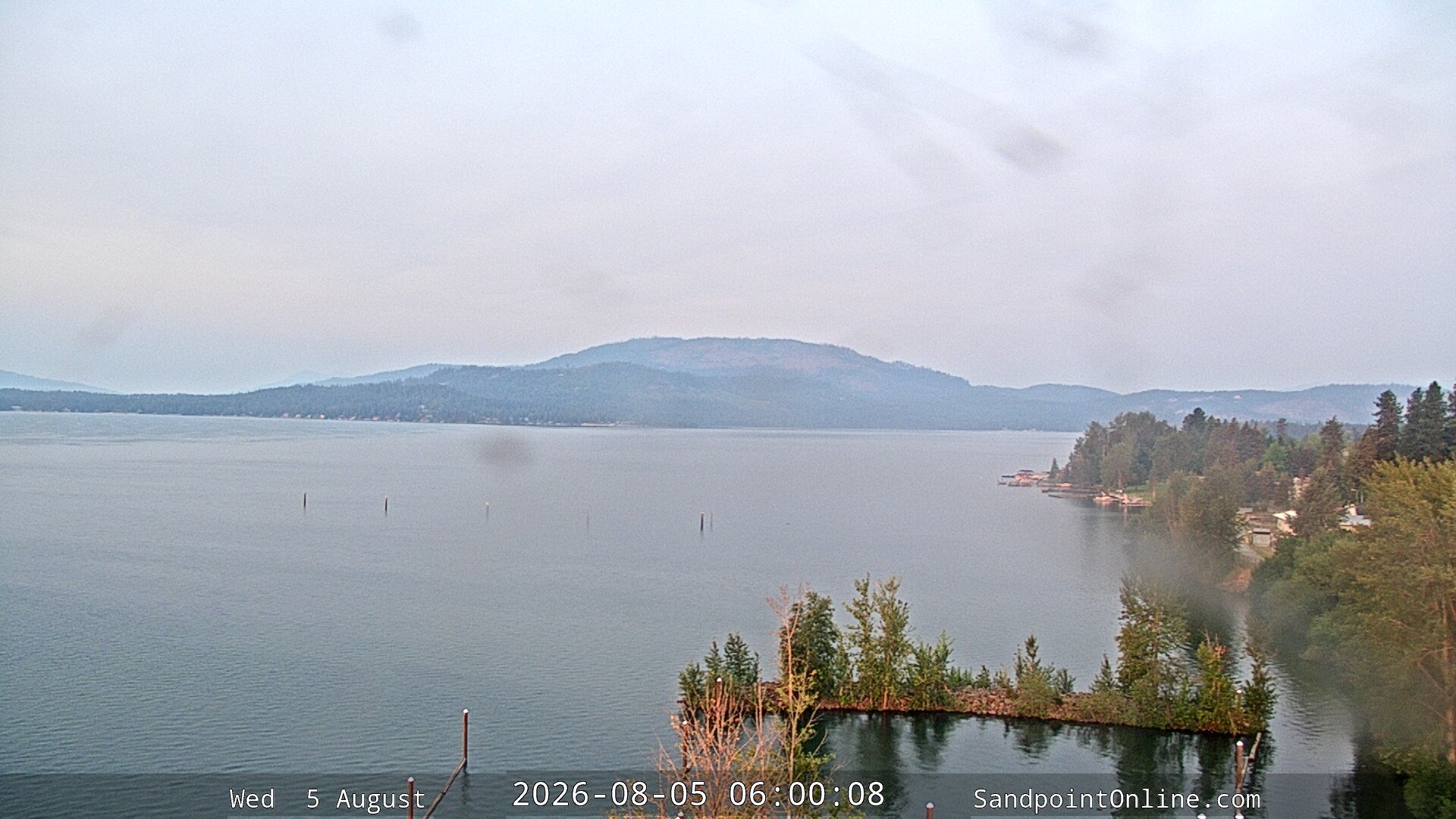 time-lapse frame, Sandpoint Online - Lake Pend Oreille webcam