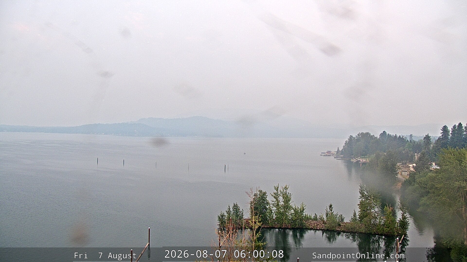 time-lapse frame, Sandpoint Online - Lake Pend Oreille webcam