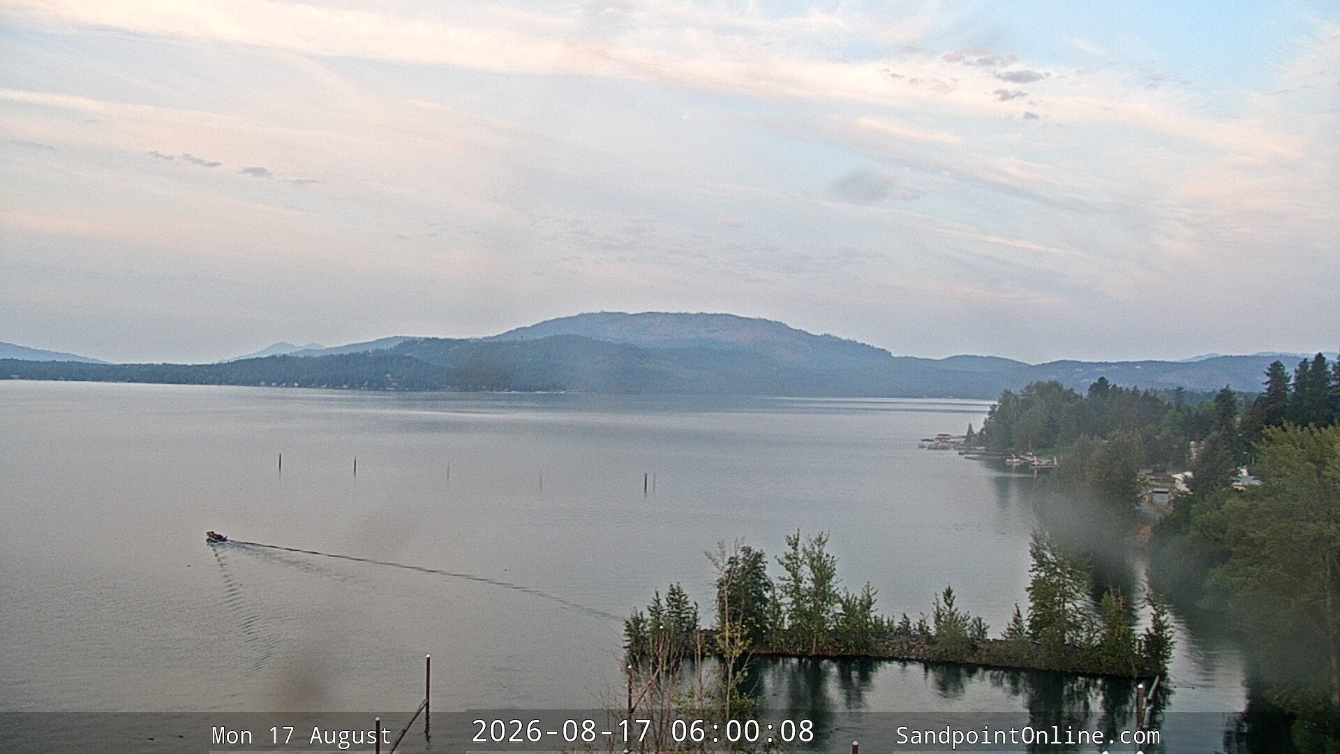 time-lapse frame, Sandpoint Online - Lake Pend Oreille webcam
