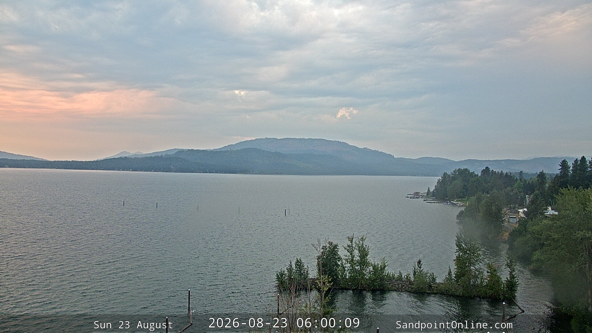time-lapse frame, Sandpoint Online - Lake Pend Oreille webcam