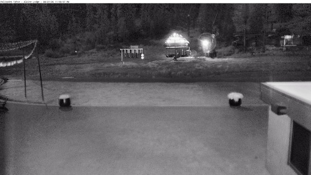 time-lapse frame, Palisades Tahoe Alpine Lodge Base Area webcam