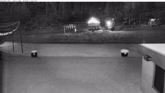 time-lapse frame, Palisades Tahoe Alpine Lodge Base Area webcam