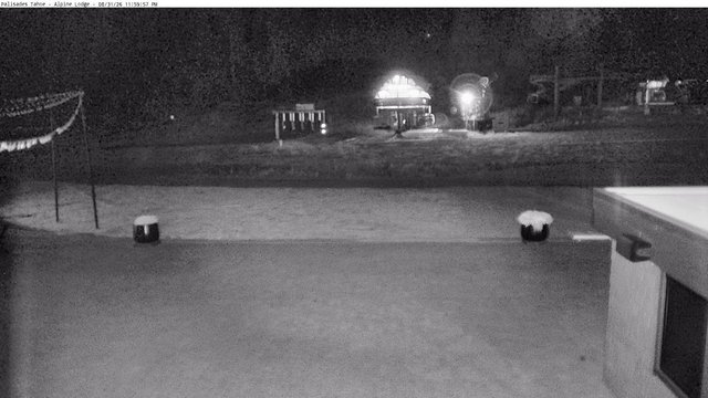 time-lapse frame, Palisades Tahoe Alpine Lodge Base Area webcam