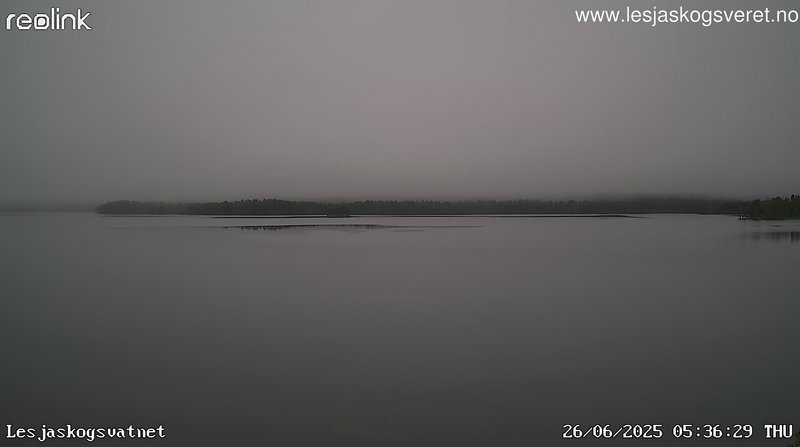 time-lapse frame, Lesjaskogsvatnet webcam