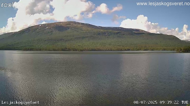 time-lapse frame, Lesjaskogsvatnet webcam