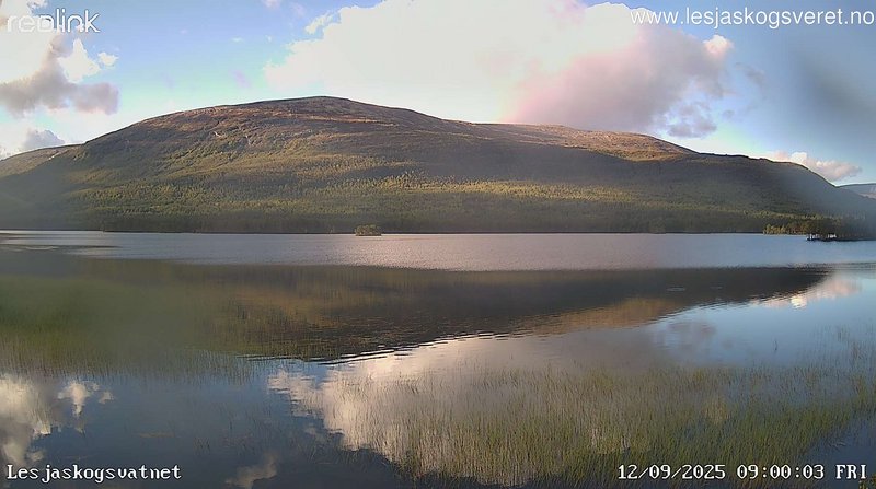 time-lapse frame, Lesjaskogsvatnet webcam