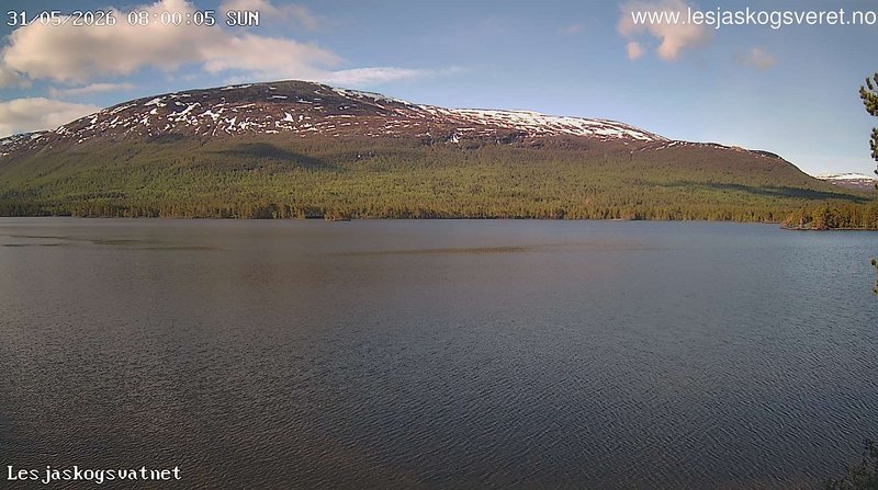 time-lapse frame, Lesjaskogsvatnet webcam