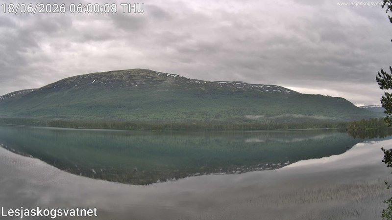 time-lapse frame, Lesjaskogsvatnet webcam