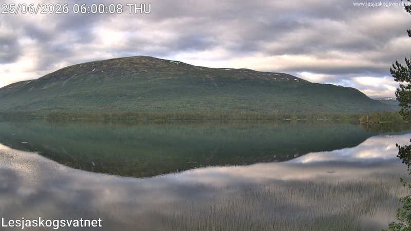 time-lapse frame, Lesjaskogsvatnet webcam