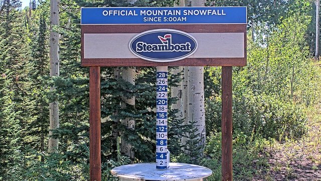 view from Steamboat Mid-Mountain Snow Stake on 2026-08-17
