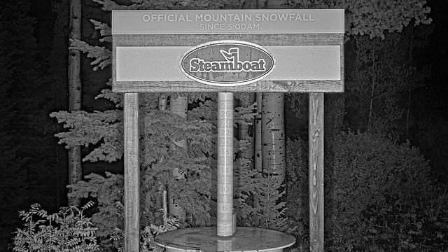 time-lapse frame, Steamboat Mid-Mountain Snow Stake webcam