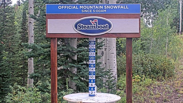 view from Steamboat Mid-Mountain Snow Stake on 2026-08-31
