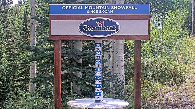 view from Steamboat Mid-Mountain Snow Stake on 2026-09-02