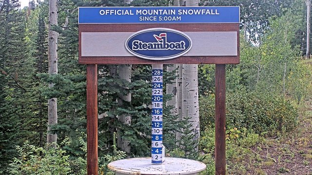 view from Steamboat Mid-Mountain Snow Stake on 2026-09-04