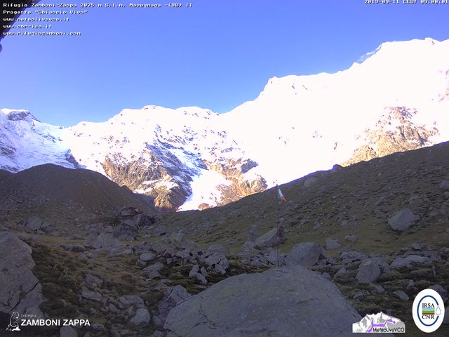 time-lapse frame, Rifugio Zamboni webcam