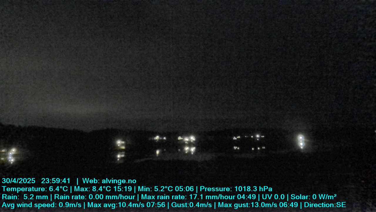 time-lapse frame, Aune webcam