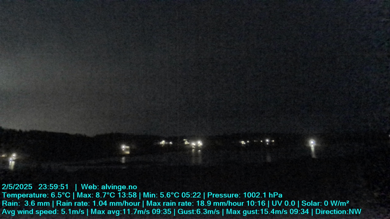 time-lapse frame, Aune webcam