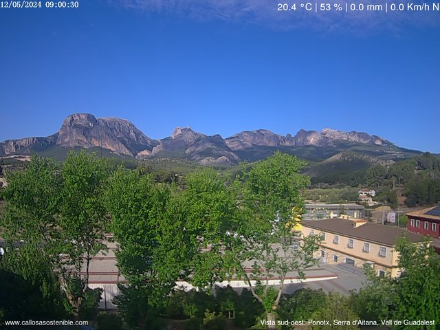 time-lapse frame, Callosa d'en Sarrià - Aitana webcam