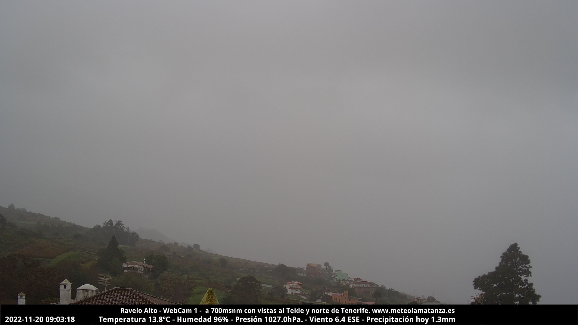 time-lapse frame, MeteoRavelo- Visión N de Tenerife webcam