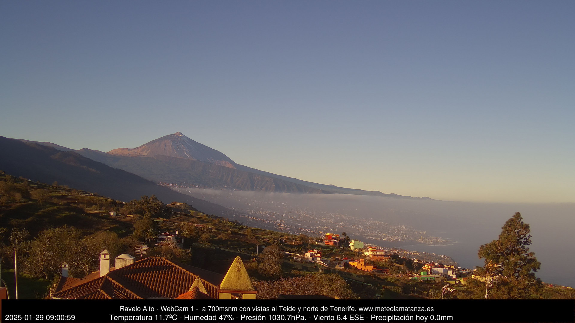 time-lapse frame, MeteoRavelo- Visión N de Tenerife webcam