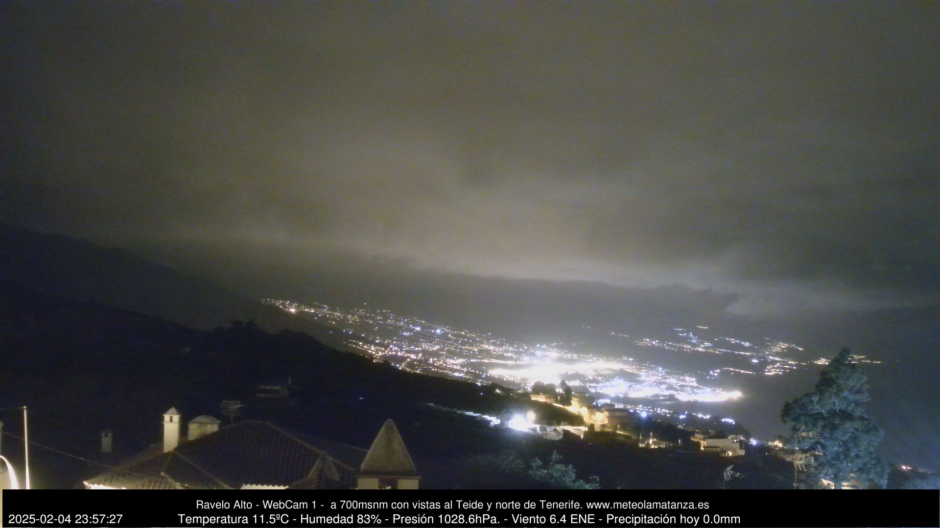 time-lapse frame, MeteoRavelo- Visión N de Tenerife webcam