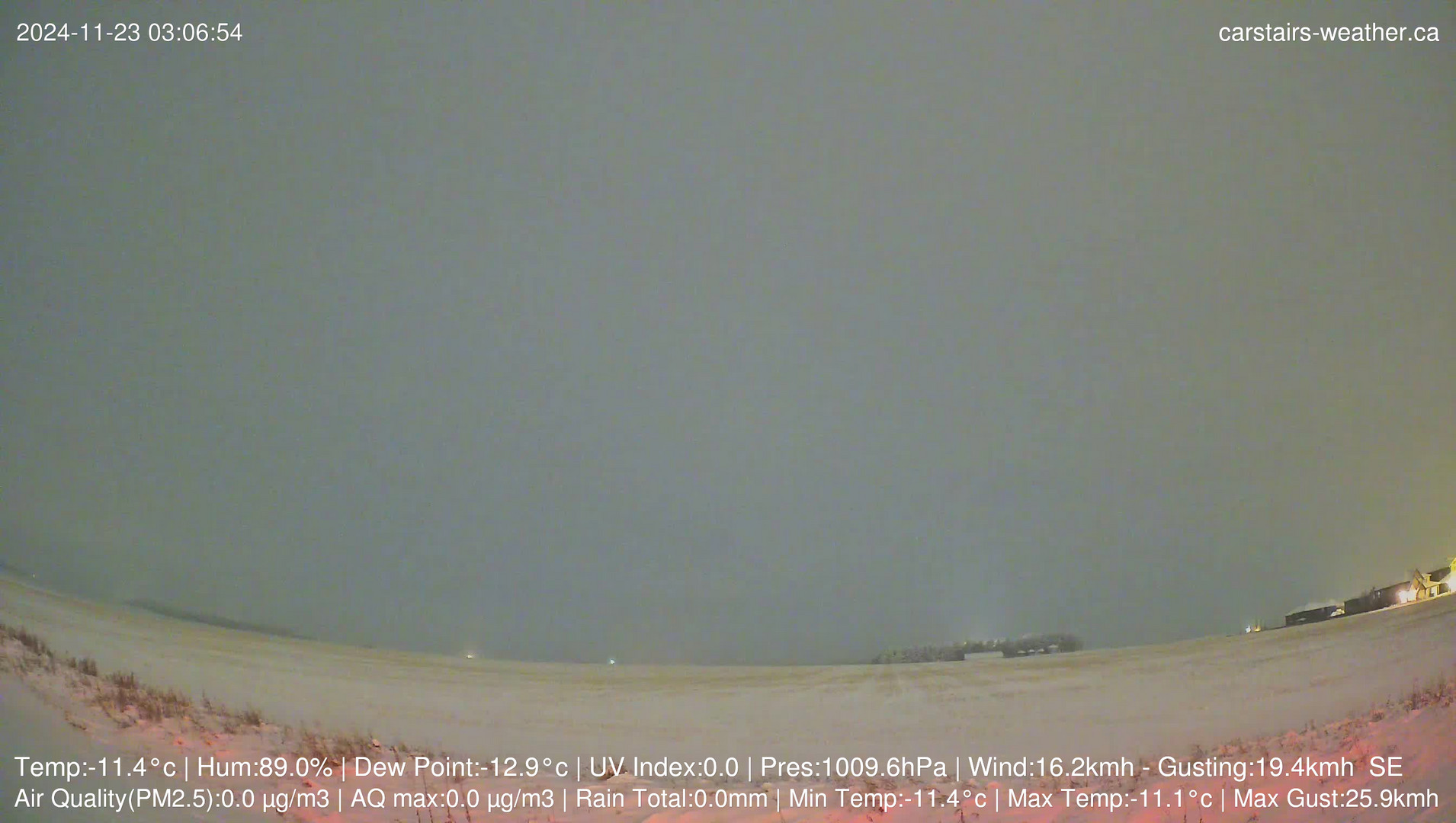 time-lapse frame, Carstairs Sky Cam webcam