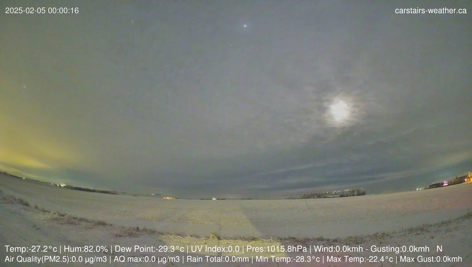 time-lapse frame, Carstairs Sky Cam webcam