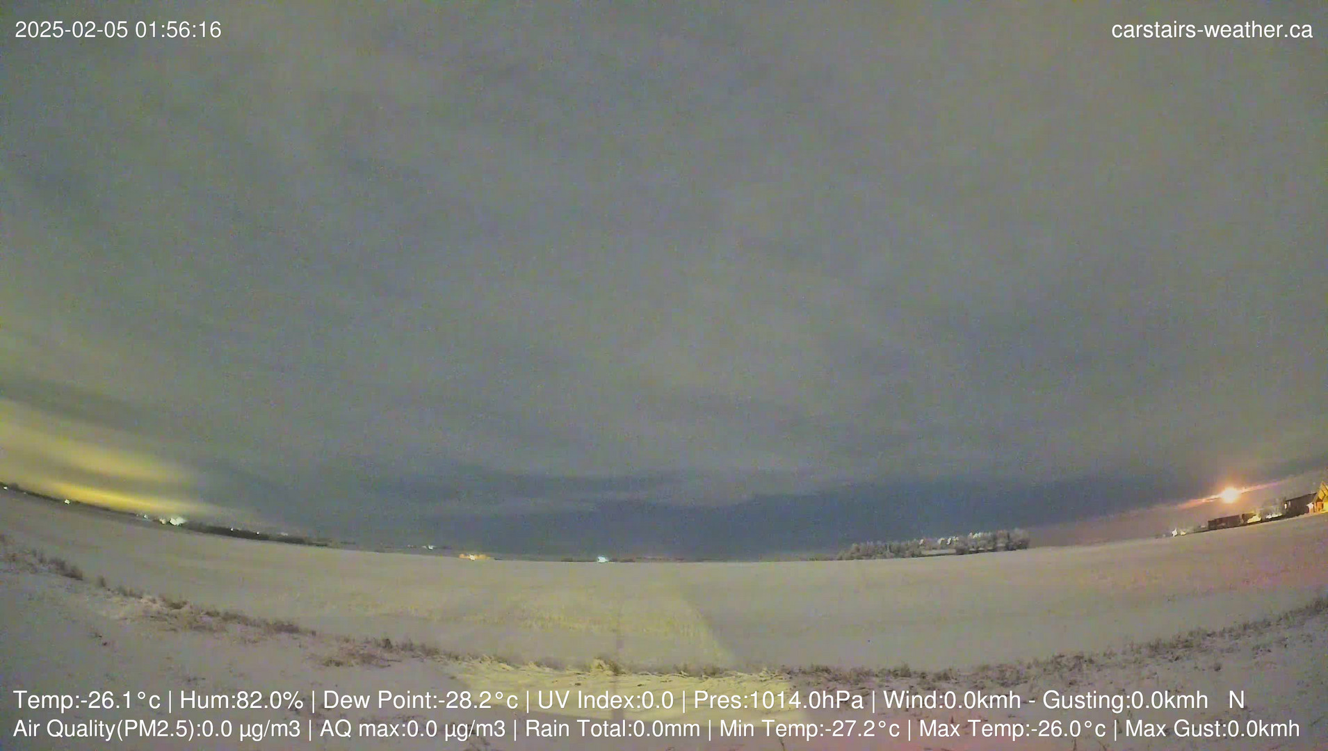 time-lapse frame, Carstairs Sky Cam webcam