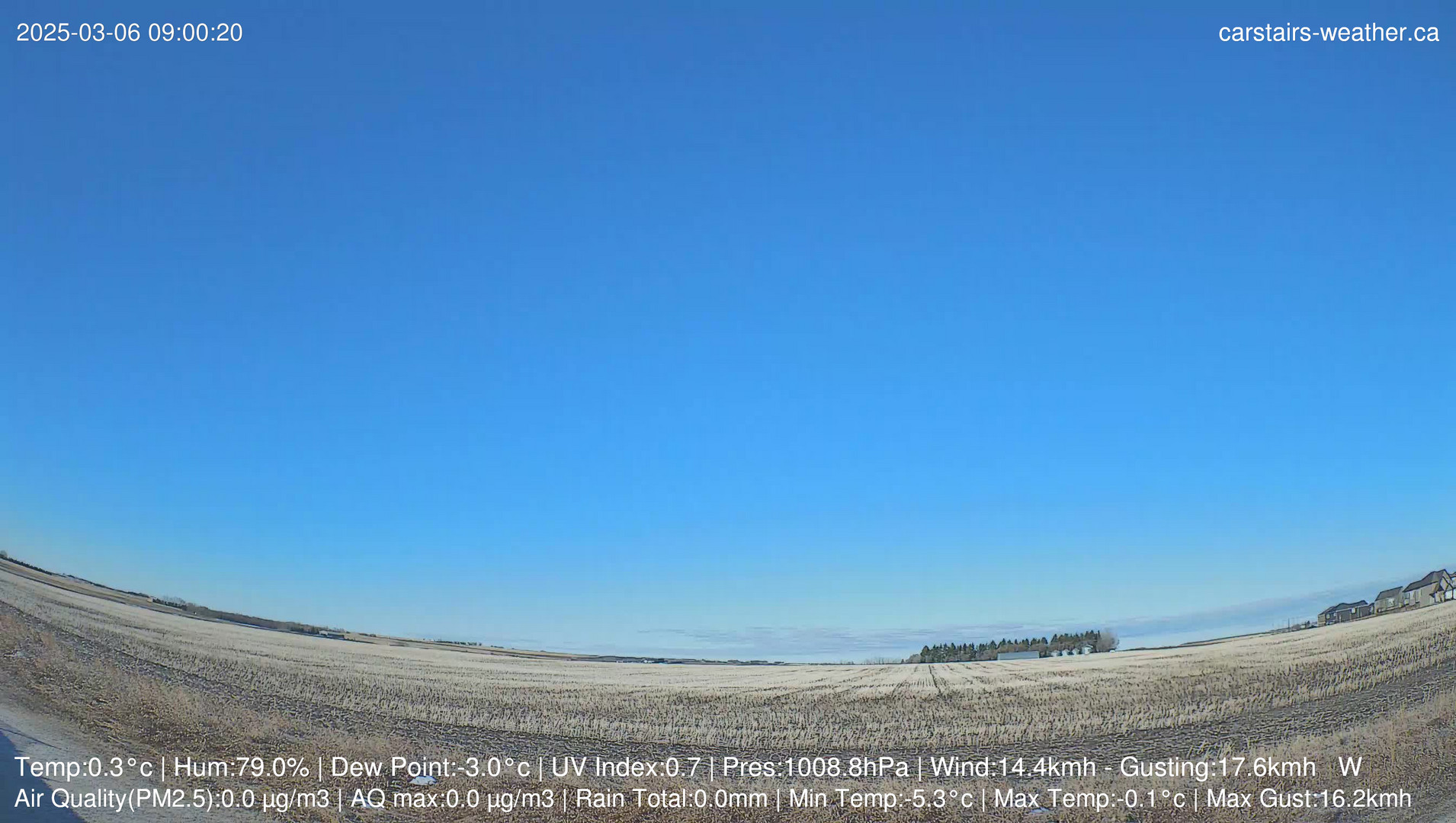 time-lapse frame, Carstairs Sky Cam webcam
