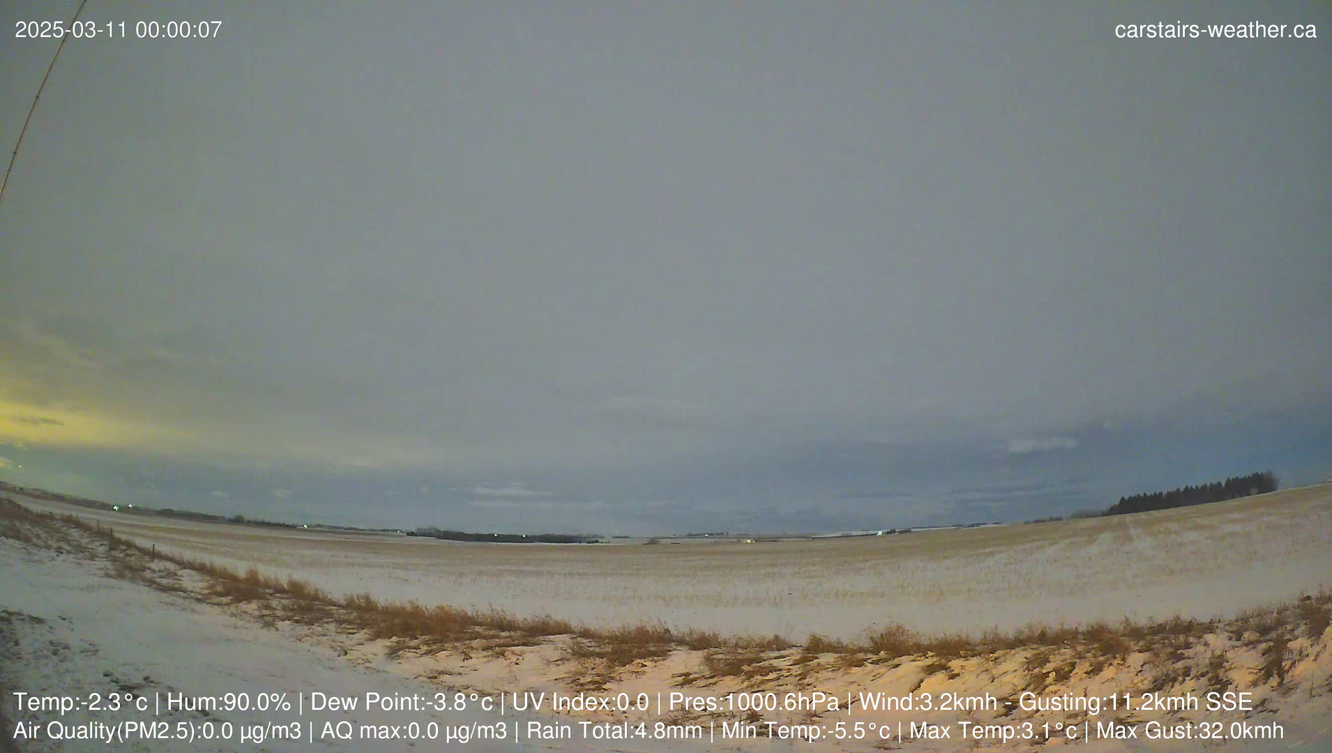 time-lapse frame, Carstairs Sky Cam webcam