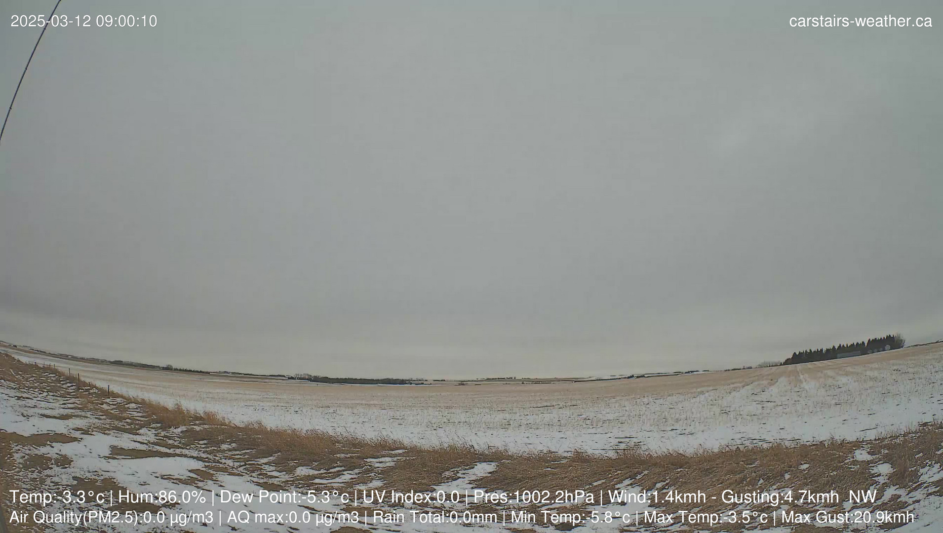time-lapse frame, Carstairs Sky Cam webcam