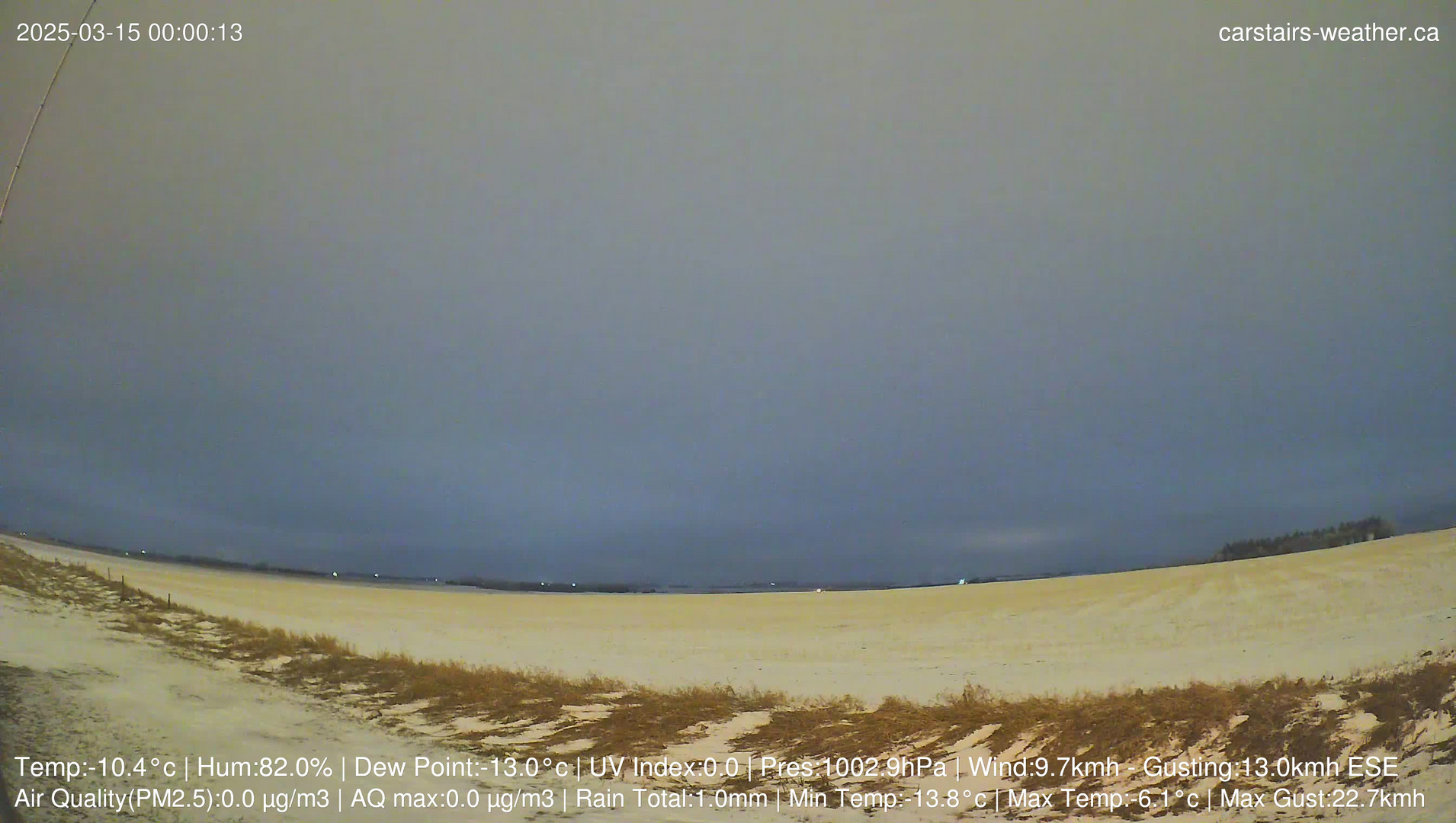 time-lapse frame, Carstairs Sky Cam webcam