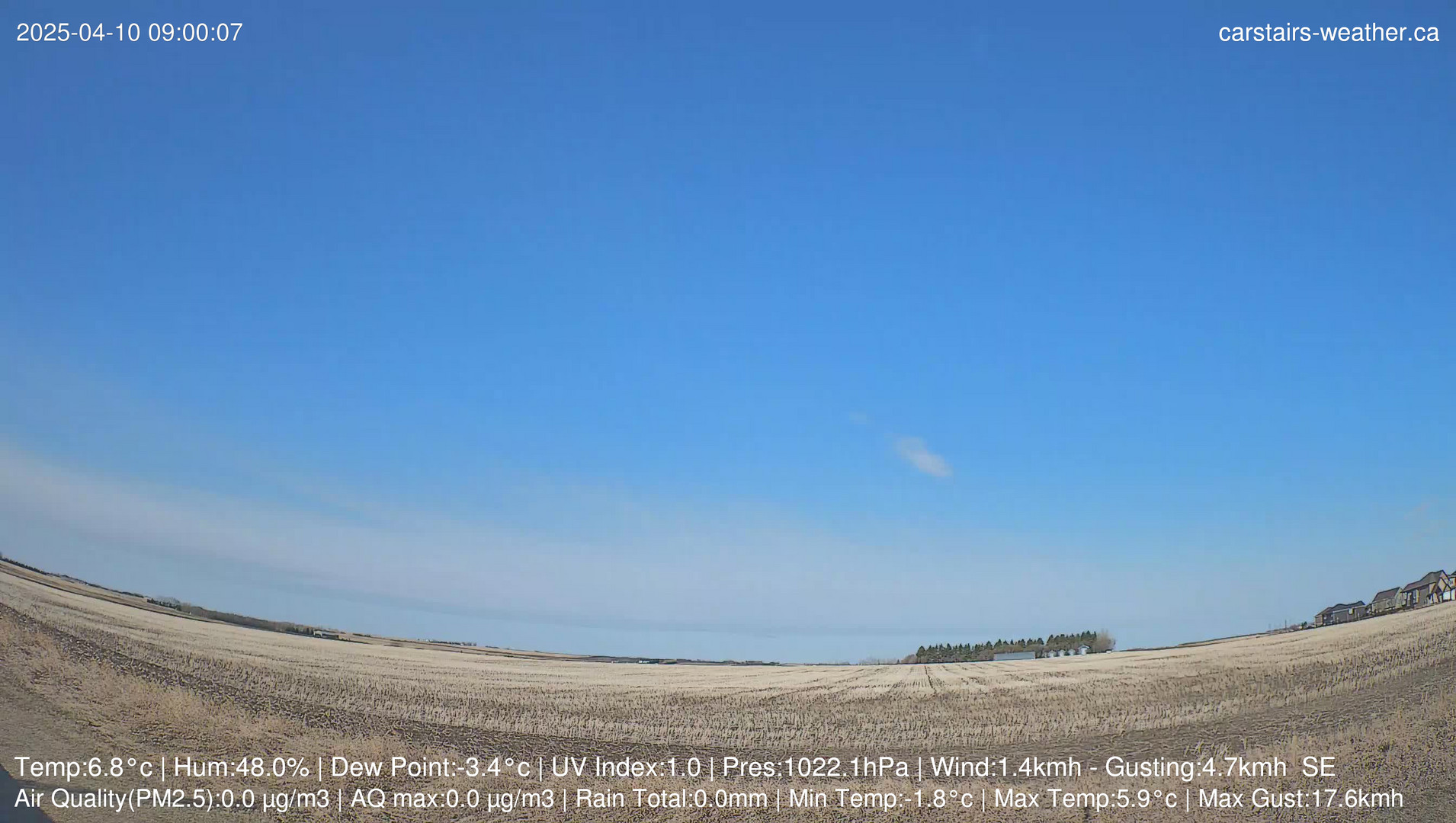 time-lapse frame, Carstairs Sky Cam webcam