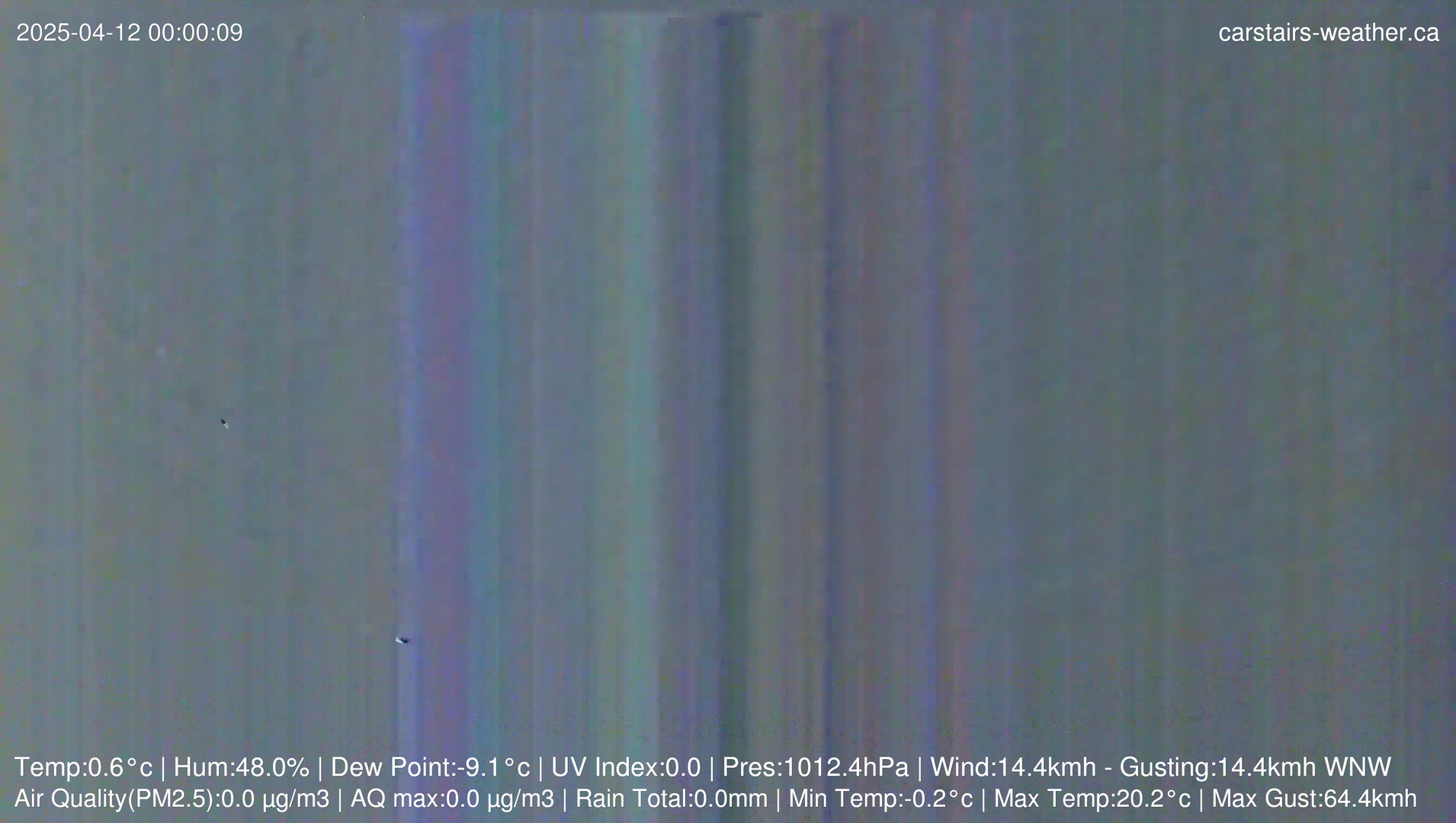 time-lapse frame, Carstairs Sky Cam webcam
