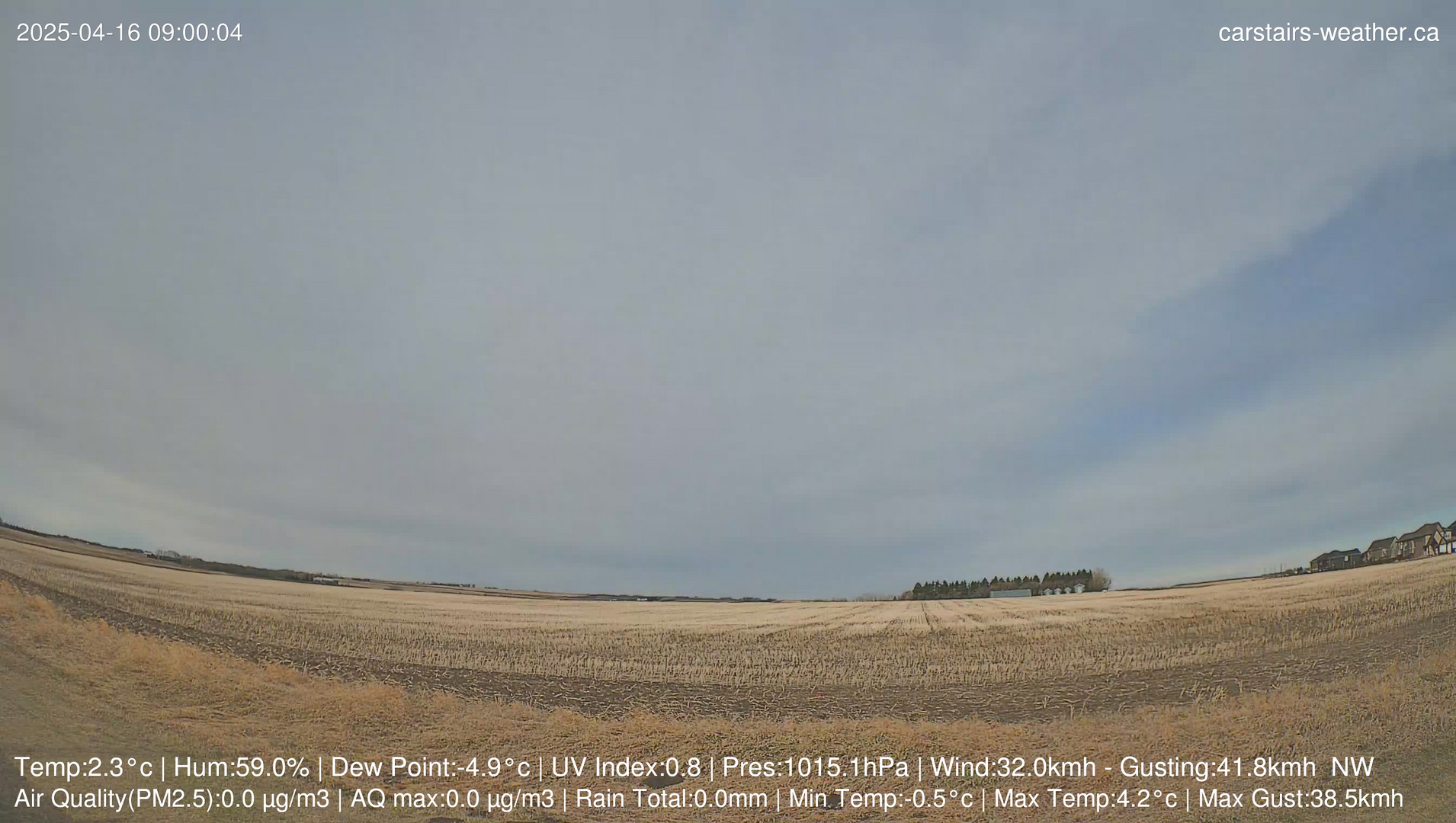 time-lapse frame, Carstairs Sky Cam webcam